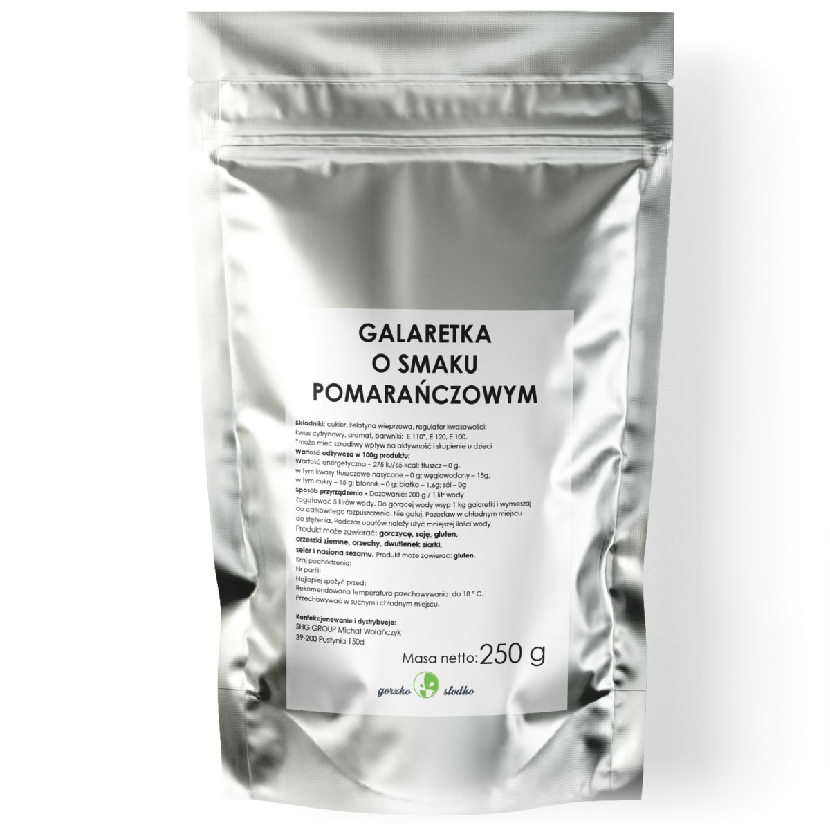Galaretka o smaku pomarańczowym 250g